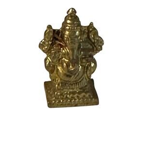 Miniature Brass Ganesha 1.25"